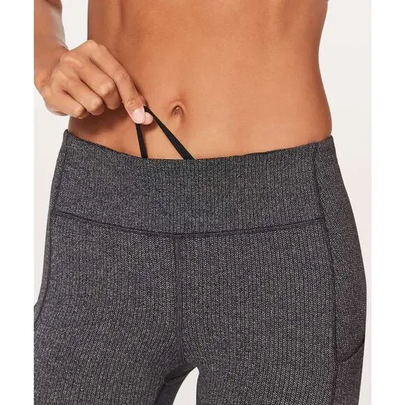 LULULEMON Speed Up Tight 28" Sz 4 Power Luxtreme Variegated Knit lack Heathered - Picture 4 of 12